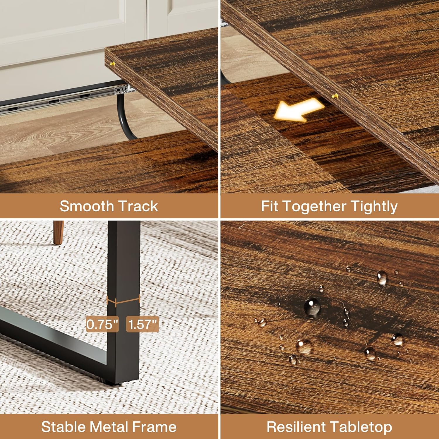 Dining Table for 6-8 People - Space Saving Design