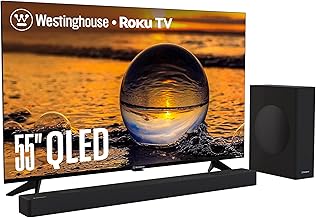 Westinghouse QLED 55 Inch TV and 5.1.2 Soundbar with Subwoofer