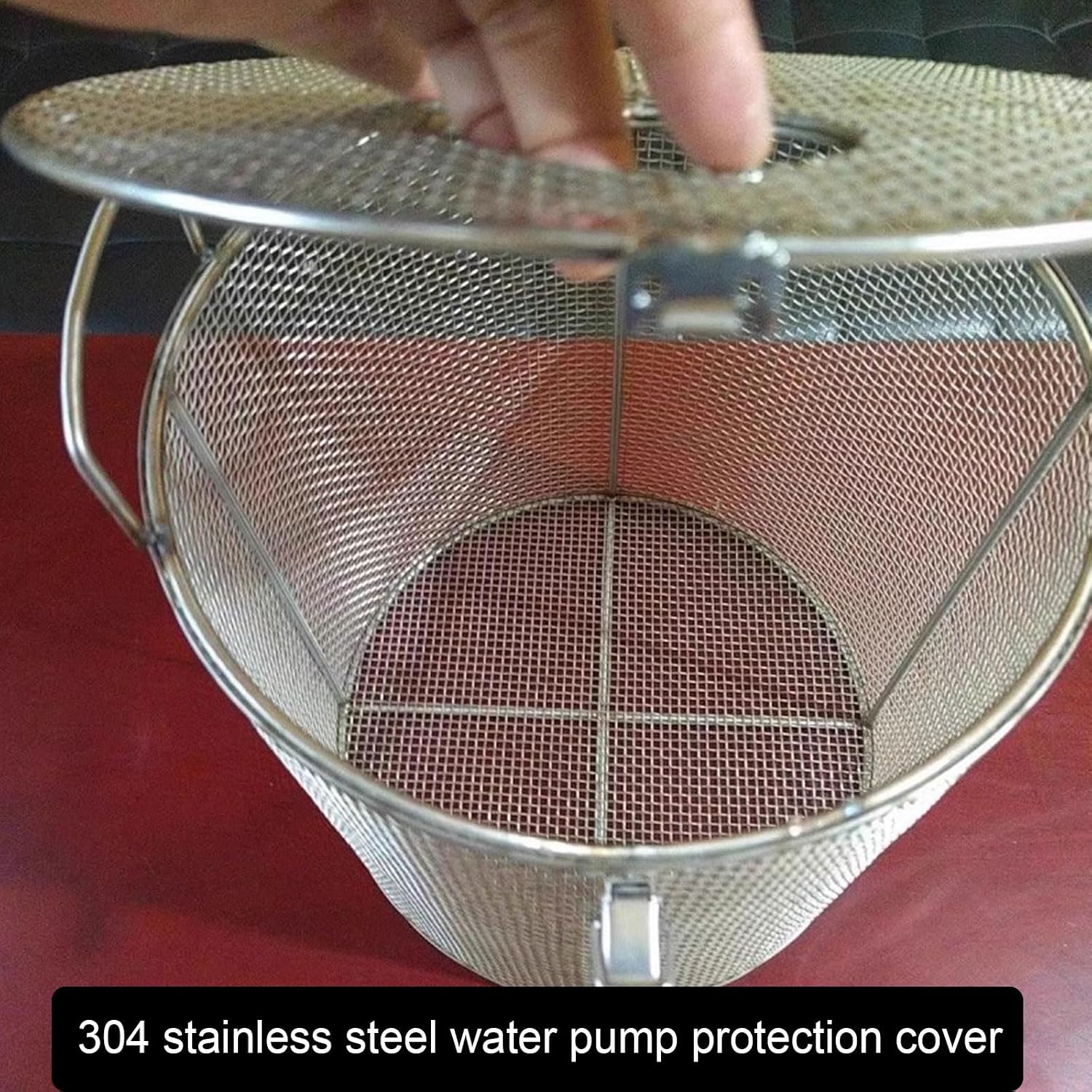 Water Pump Barrier Cover Stainless Steel 5mm Mesh Sewage Pump Protection Cover Anti-Clogging Outdoor Swimming Pool Filters for Most Pumps Pond Pump Pood Biofilters(Size:25x40cm/9.8"x15.7",Color:A)
