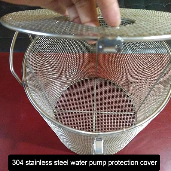 Water Pump Barrier Cover Stainless Steel 5mm Mesh Sewage Pump Protection Cover Anti-Clogging Outdoor Swimming Pool Filters for Most Pumps Pond Pump Pood Biofilters(Size:40x80cm/15.7x31.4,Color:B)