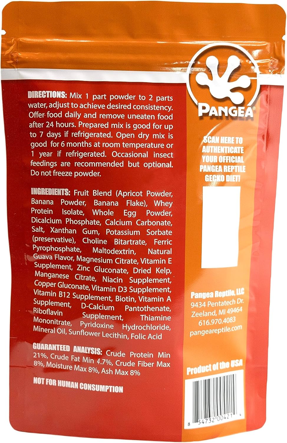 Pangea Gecko Diet with Apricot 1 lb