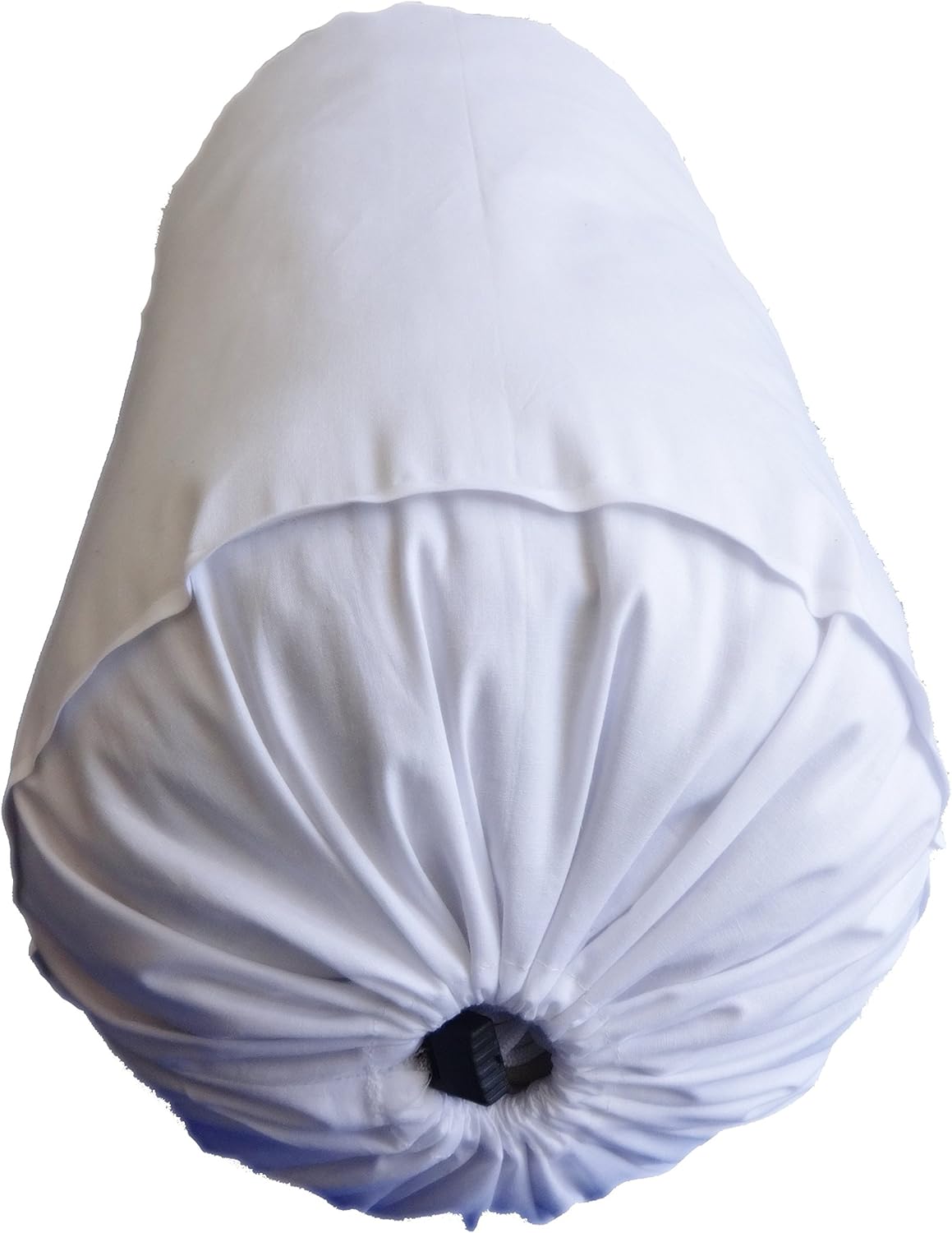 White Long Bolster Pillowcase - Yoga Massage Round Bolster Cover for Bed Sofa Chair Couch Lounge Cotton 10" Diameter x 36" Long (25 cm Diameter x 91 cm Long) Removable Cover