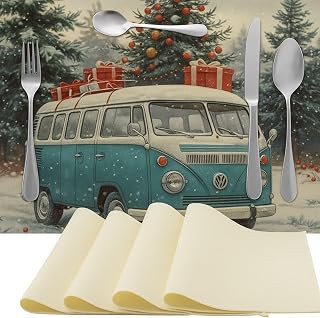 Tegeme 16 Pieces Sublimation Blank Placemats Mats White Burlap Washable Placemats for Dining Tables Birthday Party Wedding DIY Table Mats Kitchen Home Holiday Table Decor 12 x 16 Inch