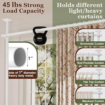 Goovilla Room Divider for Room Separation, 4-10ft(H) 28-114inch(W), White