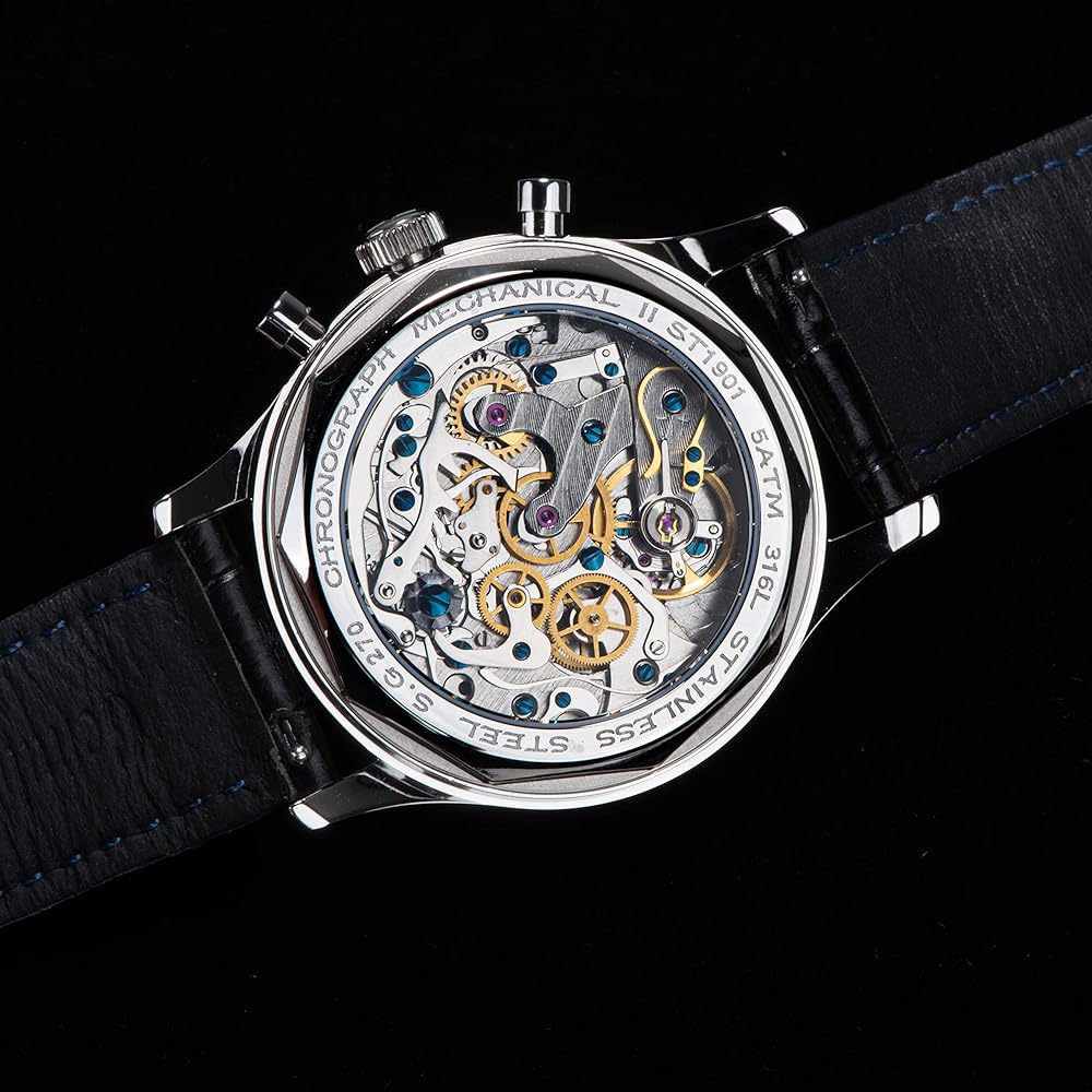 Chronographe Sugess ST1901 Panda - 40mm Crème - Mouvement Mécanique Saphir