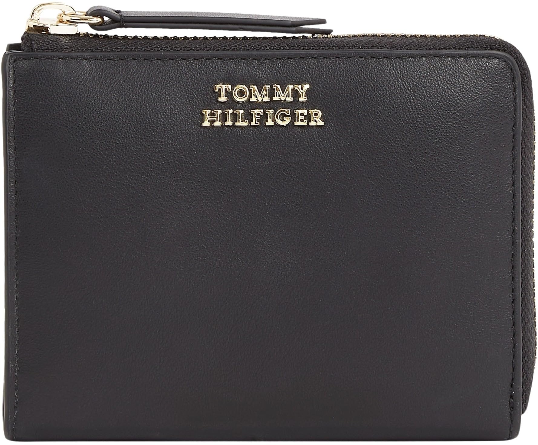 Tommy Hilfiger Women Wallet Hilfiger Leather Med Za Small, Black (Black), One Size