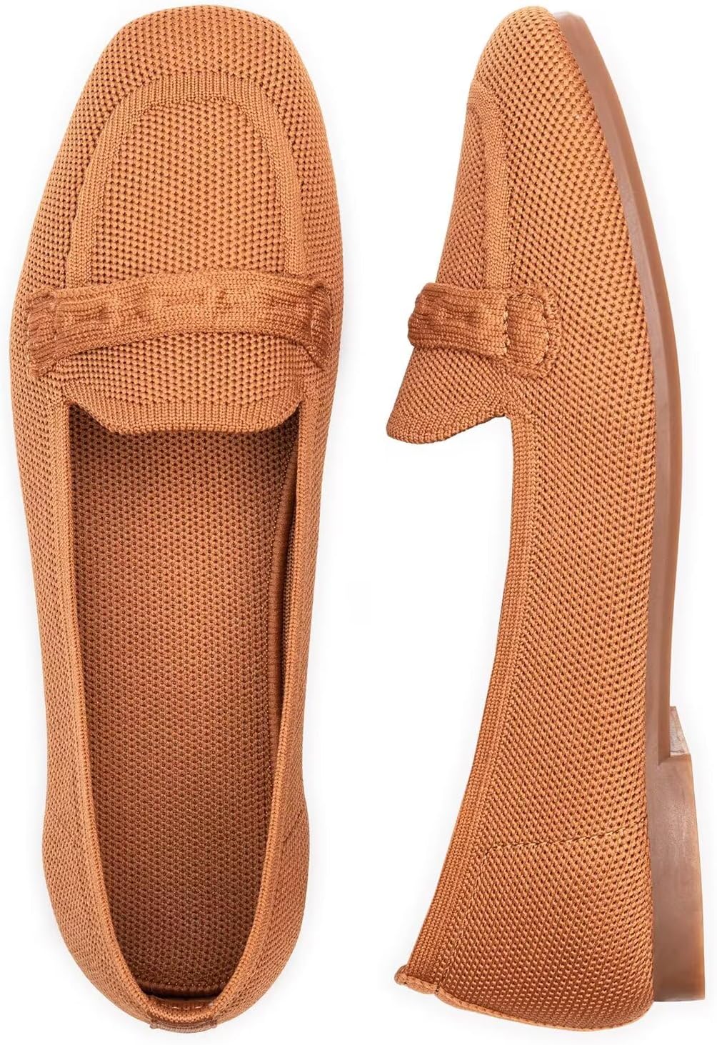 Frank Mully Women's Loafer Flats Square Toe Comfortable Office Work Shoes, Cute Penny Loafer Slip On Walking Driving Shoes - Image 3