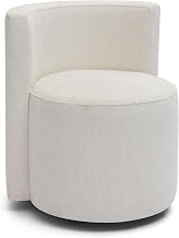 Tov Furniture Alyssa Upcycled Velvet Rolling Desk Chair (Cream)