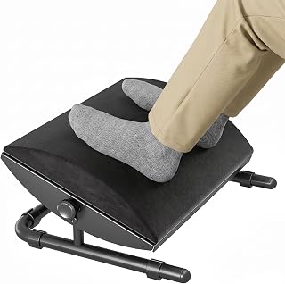 PEGZONE Fußstütze für Unter-Desk-Arbeitsplatz, ergonomische Fußstütze mit verstellbarem Neigungswinkel, Fußstühle für unter den Bürostuhl, Ruhestuhl für Heimarbeit und Studium