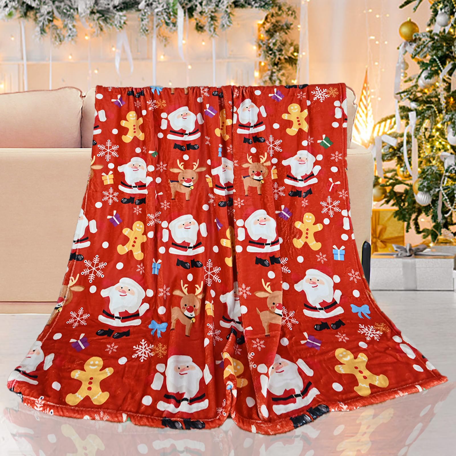 Couverture en Flanelle Bonhomme de Neige de Noël, le cadeau idéal pour le lit des enfants