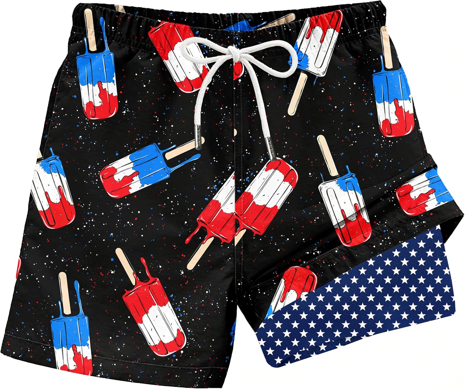 Boys Swim Trunks with Compression Liner Swim Shorts for 5-12 Years | Quick Dry, Stretch, Beach, Comfortable Shorts Board Swimsuit, Bathing Suit Swimwear