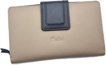 Pielini - Large Leather Wallet for Women with Wallet and Large Coin Purse. Large Capacity Card Holder - Model 4069 -, Taupe, Casual