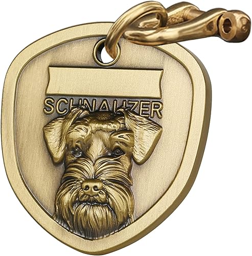 Etiquetas de identificación vintage de cobre puro para mascotas, etiquetas de perro personalizadas, patrón de mascotas de alivio tridimensional,