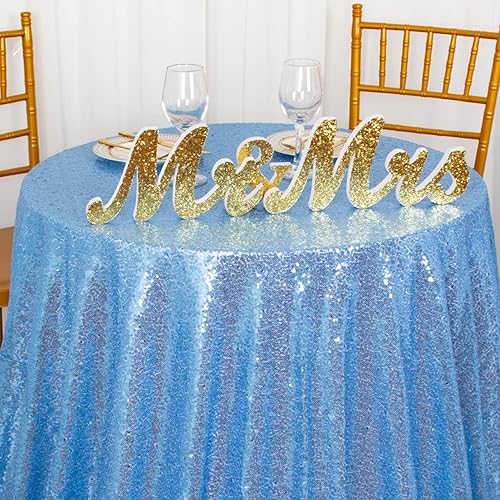 Vista 70 de ShiDianYi Mantel redondo de 90 pulgadas, mantel de lentejuelas color fucsia con purpurina para tarta, postre brillante, para fiesta de cumpleaños