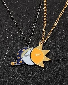 Amazon.com: LANWLOSI FNAF Sun and Moon Friendship Necklace for