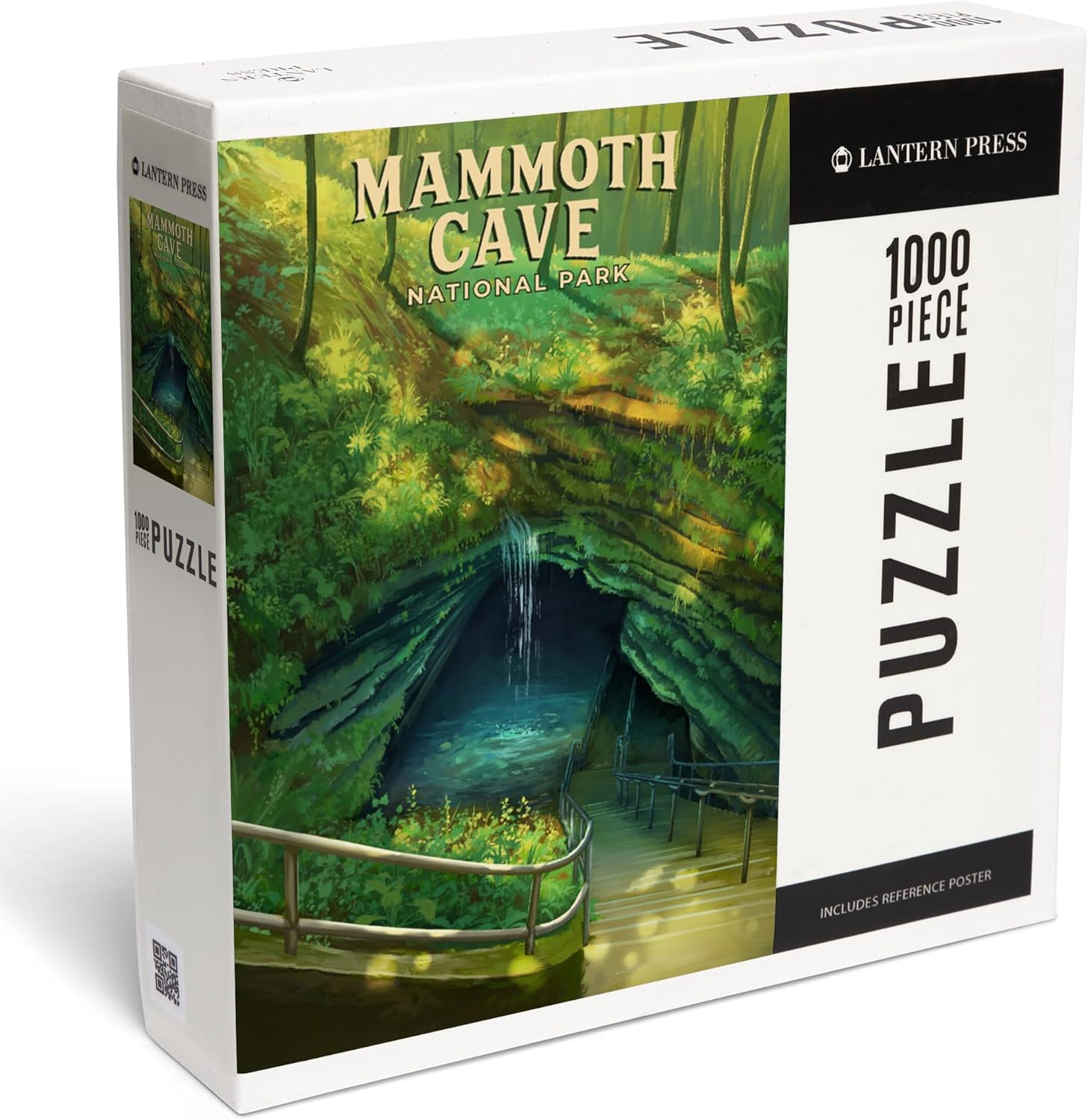 "Lantern Press Mammoth Cave National Park, Oil Painting, 1000 Piece Jigsaw Puzzle for Adults, Made in USA with Reference Poster"