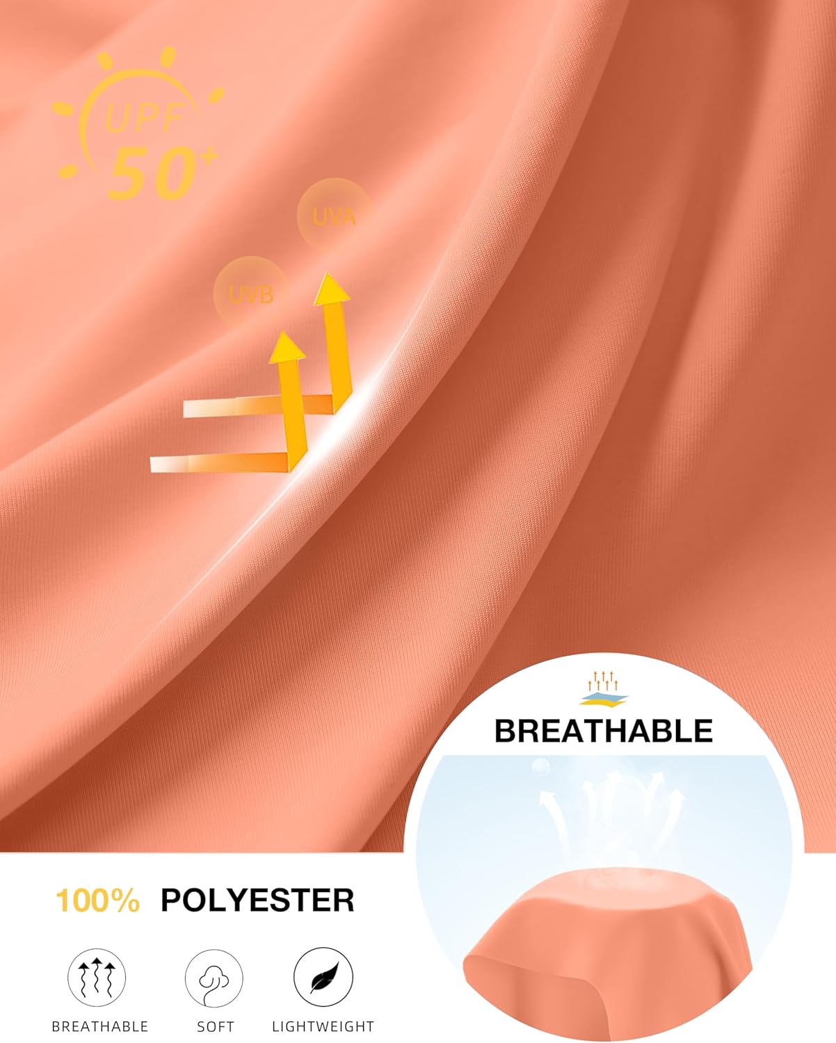 Soothfeel Women's UPF 50+ UV Protection Lightweight Quick Dry Long Sleeve Workout Shirt - Image 5