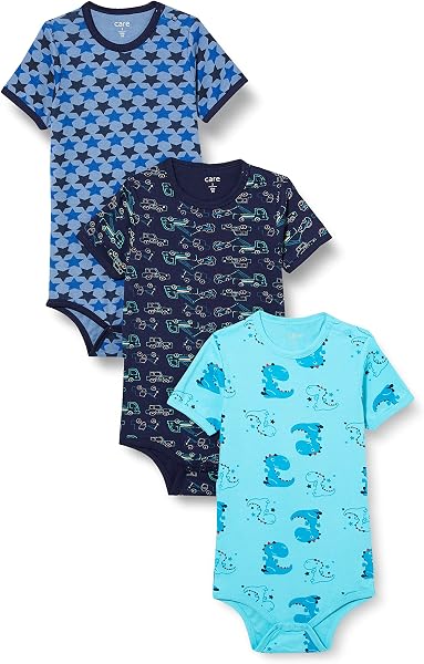 Care Unisex Baby Body Ss - AOP (3-Pack) Bodysuit (3er Pack) - 1