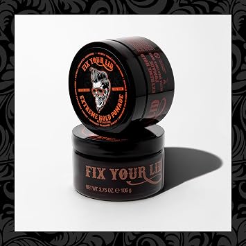 Fix Your Lid Extreme Hold Hair Pomade For Men - High Shine Water Based Hair Gel 3.75 oz - Easy To Wash Out