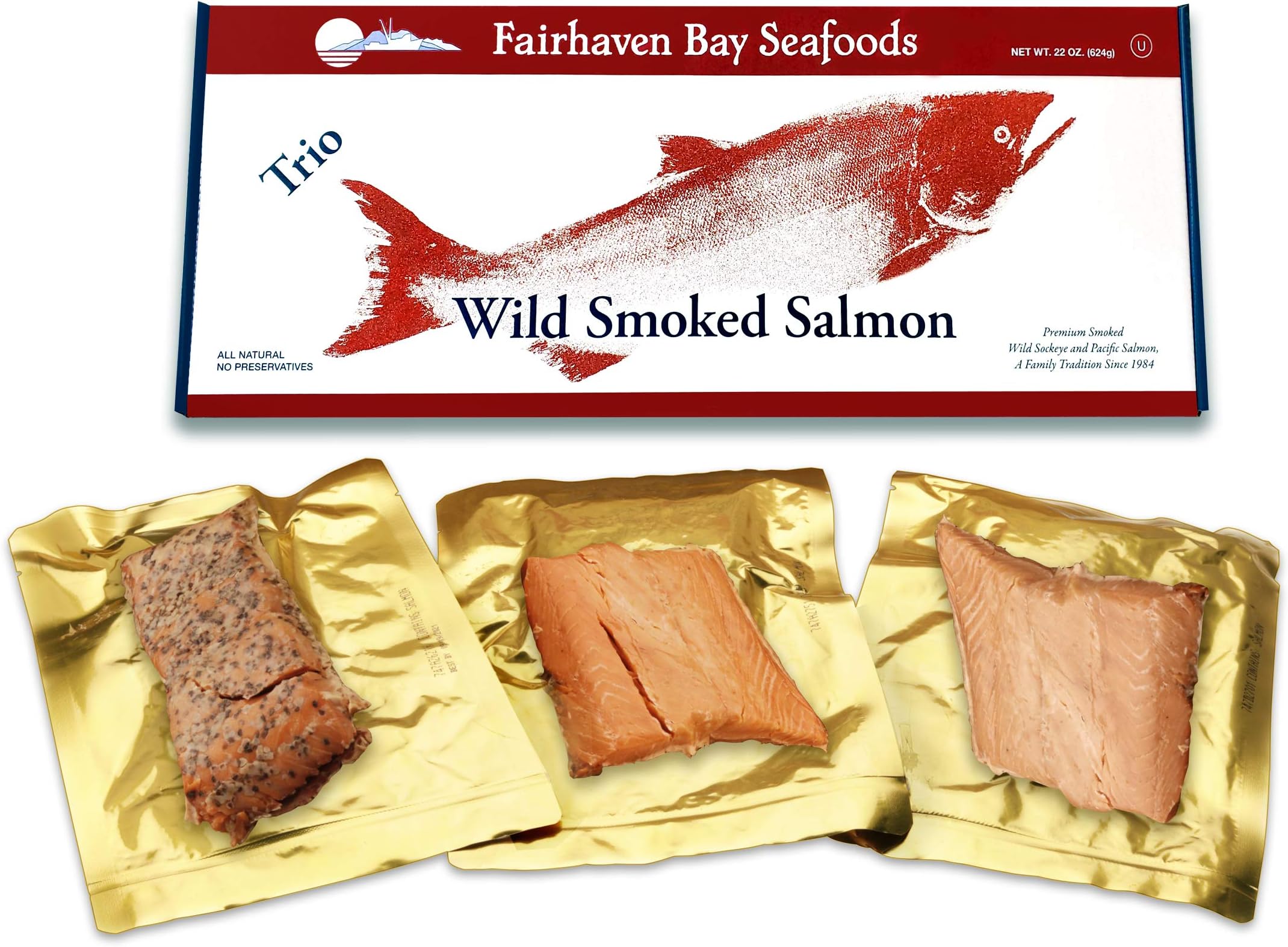 22 Oz Wild Alaska Smoked Salmon