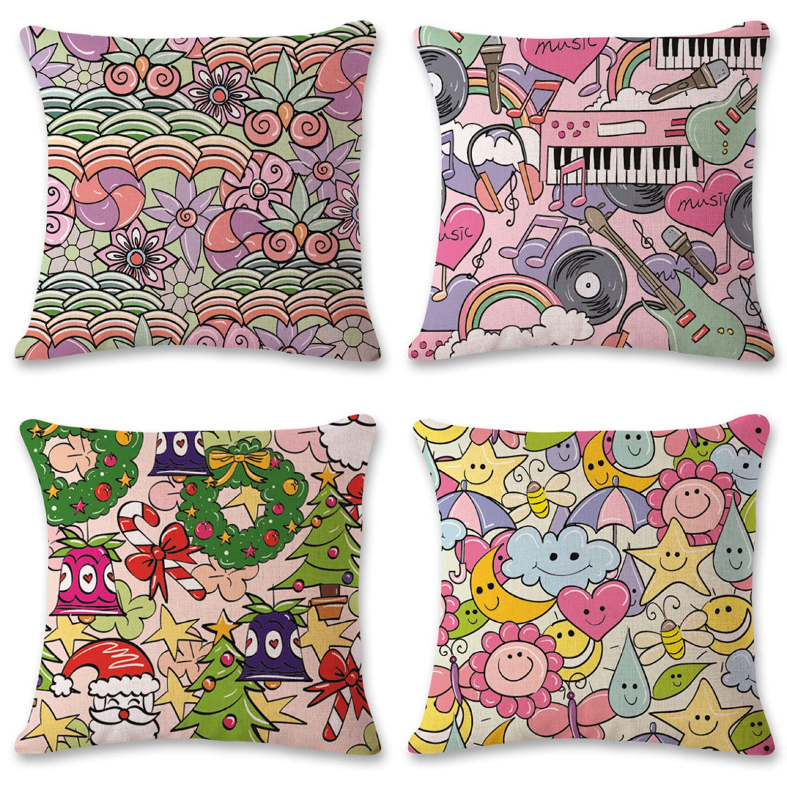 Housses de coussin de canapé décoratifs lot de 4 pour protéger et embellir
