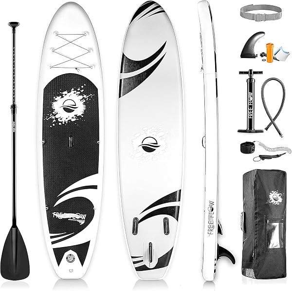 SereneLife Stand up Paddle Board Gonfiabile - Pagaia SUP Antiscivolo, Pompa, Cordino di Sicurezza e Accessori Giovani - 1