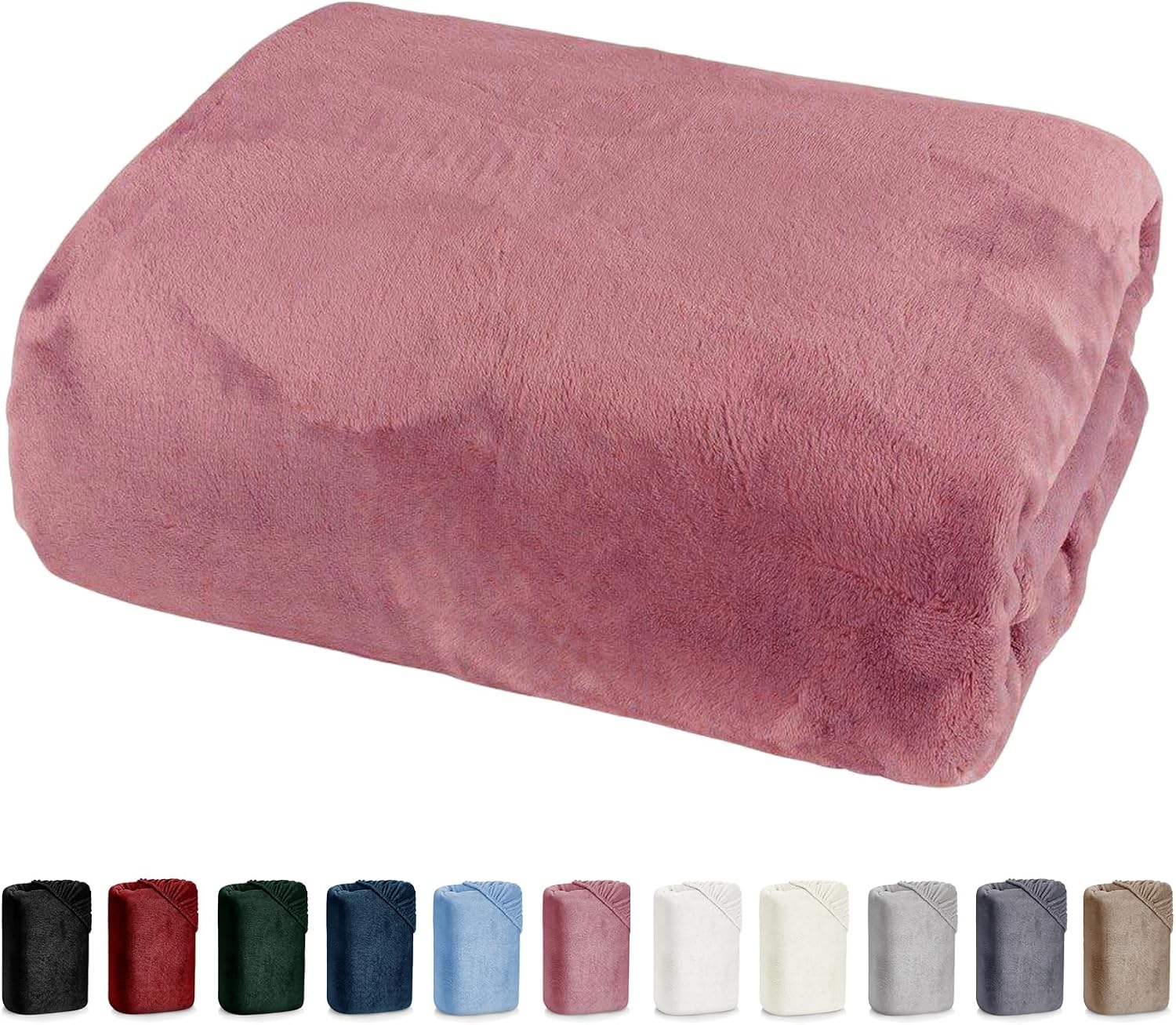 Viviland Mikrofleece-Bettlaken Set – Flauschiges Polarbettlaken Mit 38 Cm Tiefer Tasche, Warm & Atmungsaktiv Für King-Size