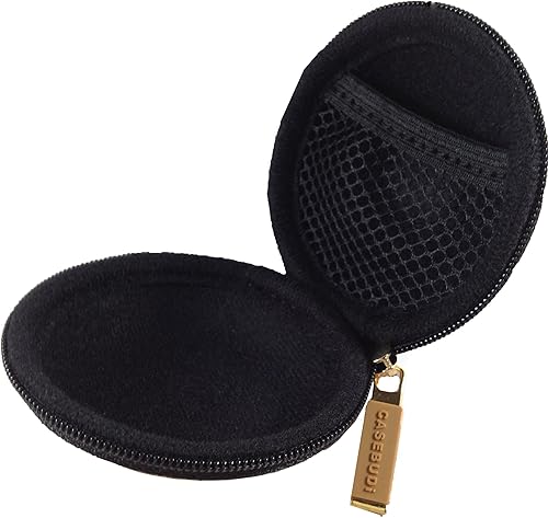 Miniatura 7 de Estuche de almacenamiento redondo para auriculares y cargador de teléfono con mosquetón | Edición limitada de nailon balístico dorado