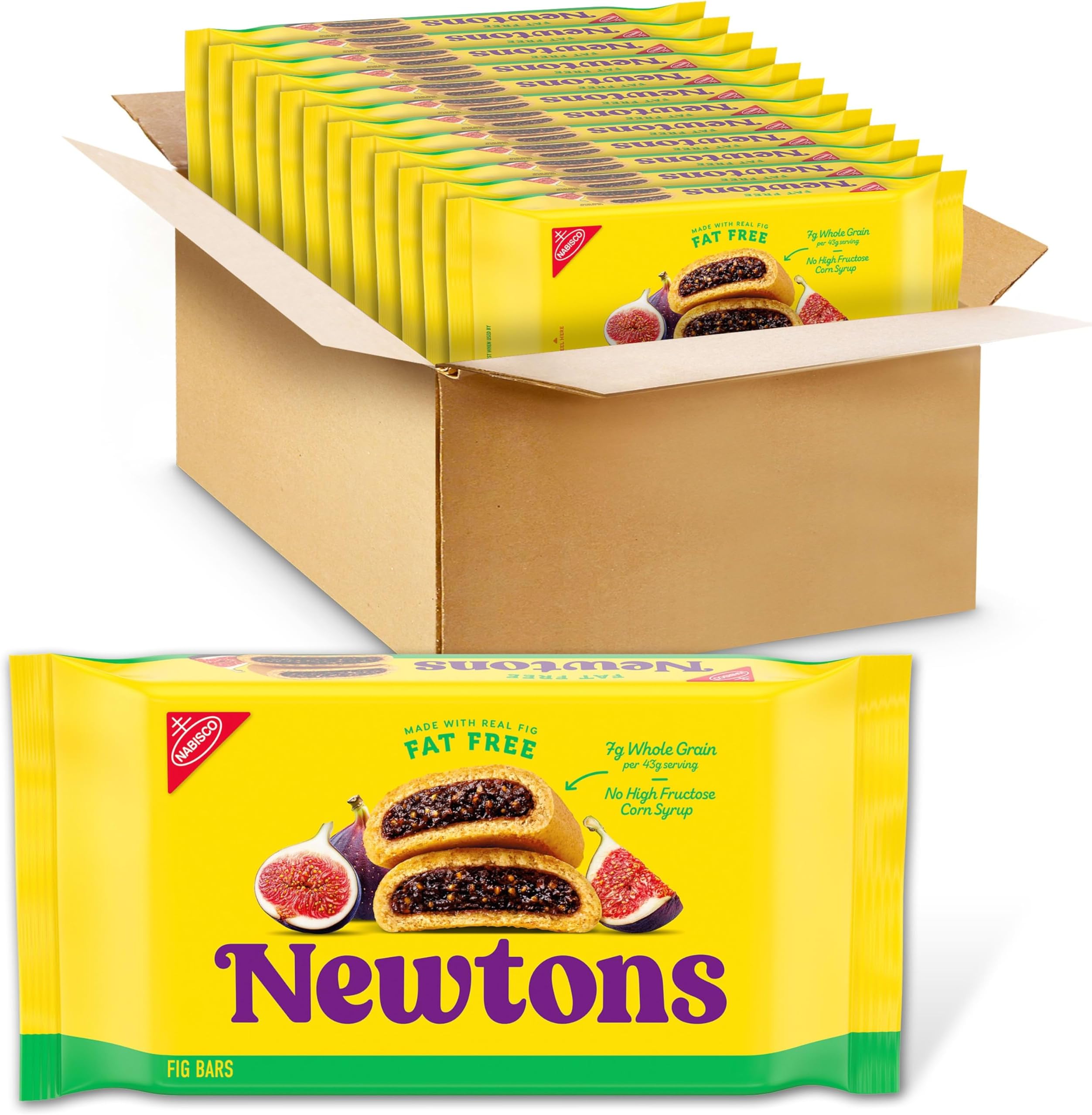 Newtons Fat Free Soft & Fruit Chewy Fig Cookies, (Fig Bars), 12 - 10 oz Packs