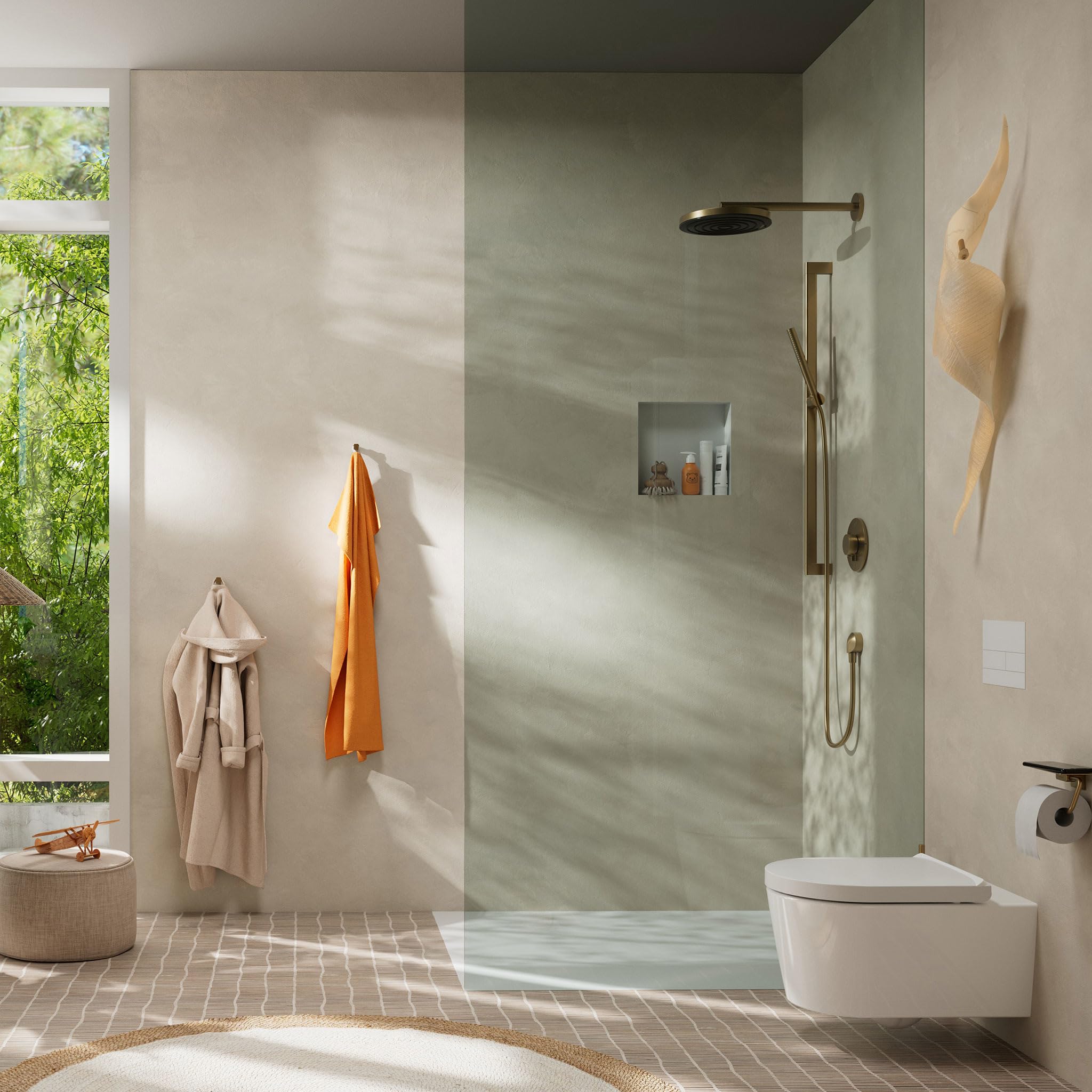 hansgrohe Pulsify S - energooszczędna słuchawka prysznicowa 5,4 l/min (EcoSmart+), słuchawka prysznicowa z 1 rodzajem strumienia (PowderRain), słuchawka prysznicowa z funkcją zapobiegającą osadzaniu