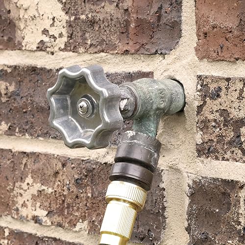 Miniatura 5 de Danco - Manija de grifo de agua para exteriores, repuesto de mango de rueda redonda Bibb, incluye tornillos, metal (10006), platapeltre, 1.25