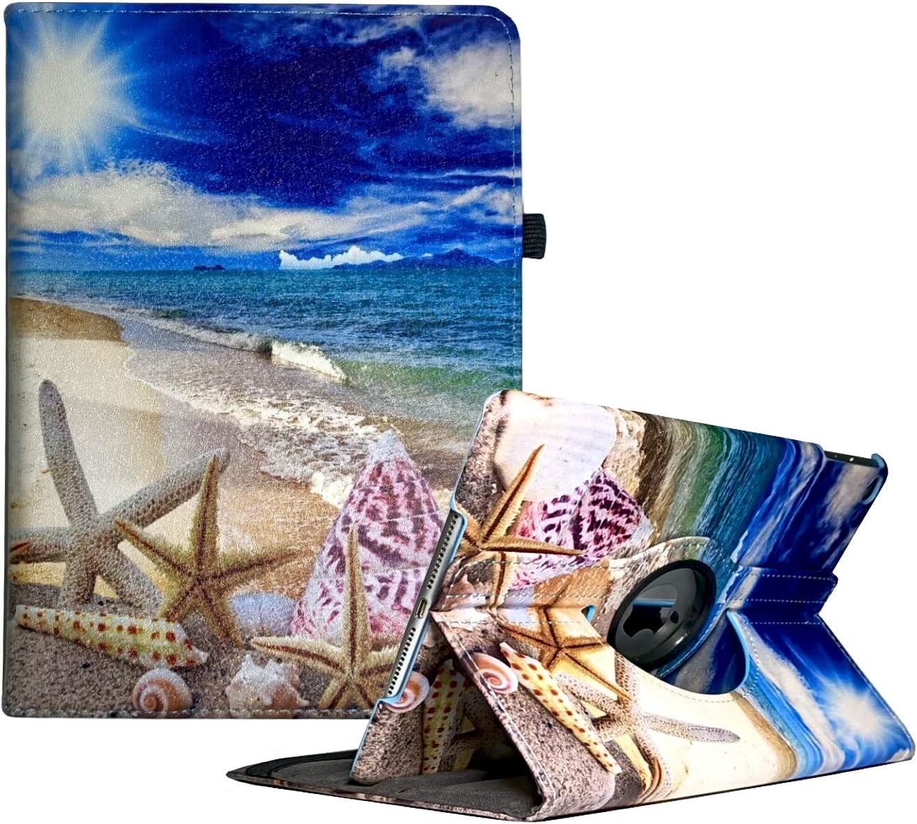 iPad Air (3rd Gen) 10.5" 2019 / iPad Pro 10.5" 2017 Case, 360 Degree Rotating Adjustable Multiple Stand Smart Cover Case with Auto Sleep Wake for Apple iPad 10.5" Case (Conch)