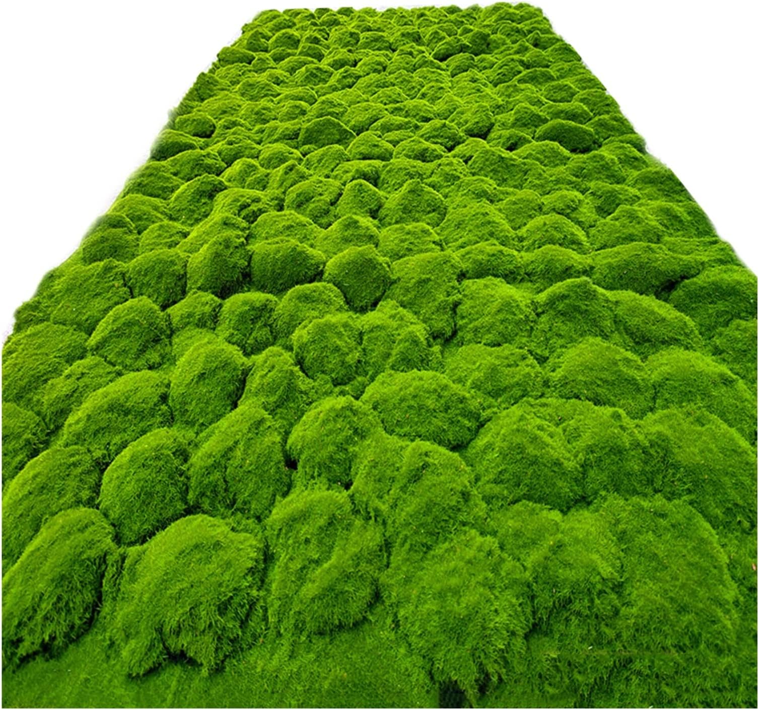 YIQIFLY Simulation Artificial Moss Mat Fake Grass Rug DIY Synthetic Turf Lawn Carpet for Wedding Home Backyard Balcony Indoor Outdoor Decor (Color : Green, Size : 1x1m(3.2x3.2ft))