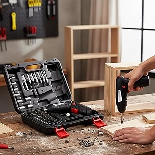 HomeEssentials 47-in-1 Wireless Electric Screwdriver Drill Kit – Rechargeable Power Driver with LED Light, Torque Control Price In India