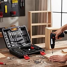 HomeEssentials 47-in-1 Wireless Electric Screwdriver Drill Kit – Rechargeable Power Driver with LED Light, Torque Control