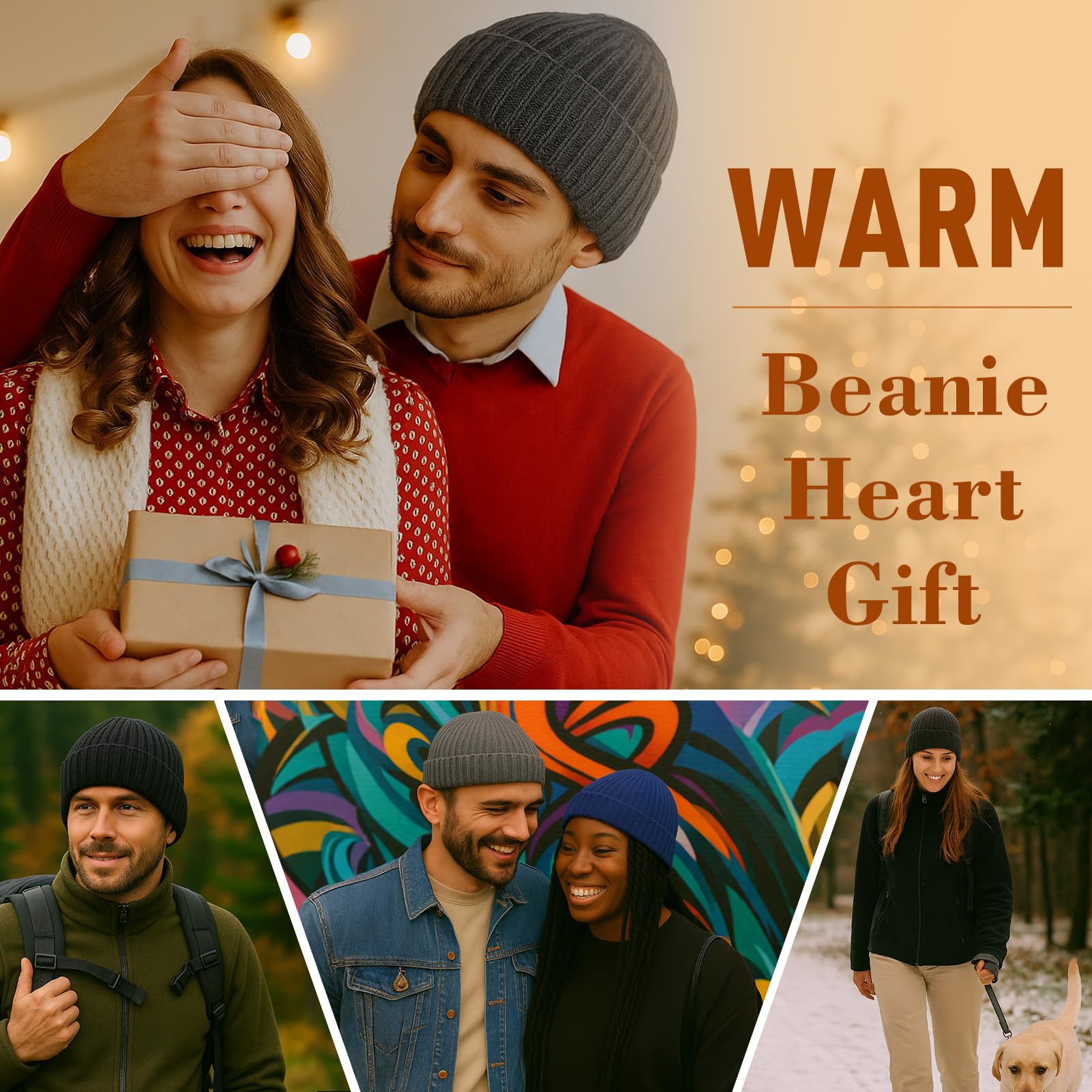 PolarWool - Gorro de punto para hombre y mujer, 100 % lana merino, talla L/XL/XXL, 3 estilos, para hombre y mujer