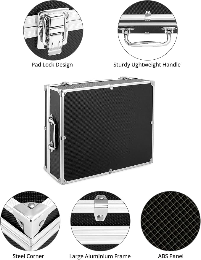 Caja para monedas QWORK con 100 espacios para tarjetas miniatura 7