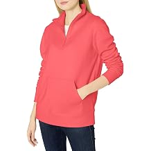 Amazon Essentials Womens Long-Sleeve Fleece Quarter-Zip Sweatshirt Top Available in Plus Size
