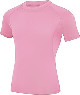 Youth Boys Compression Shirt Short Sleeve Athletic Base Layer | tagless label design,Quick Dry,Breathable Athletic Undershirts,Kids Sports T-Shirt for Football,Basketball,1-2 Pack