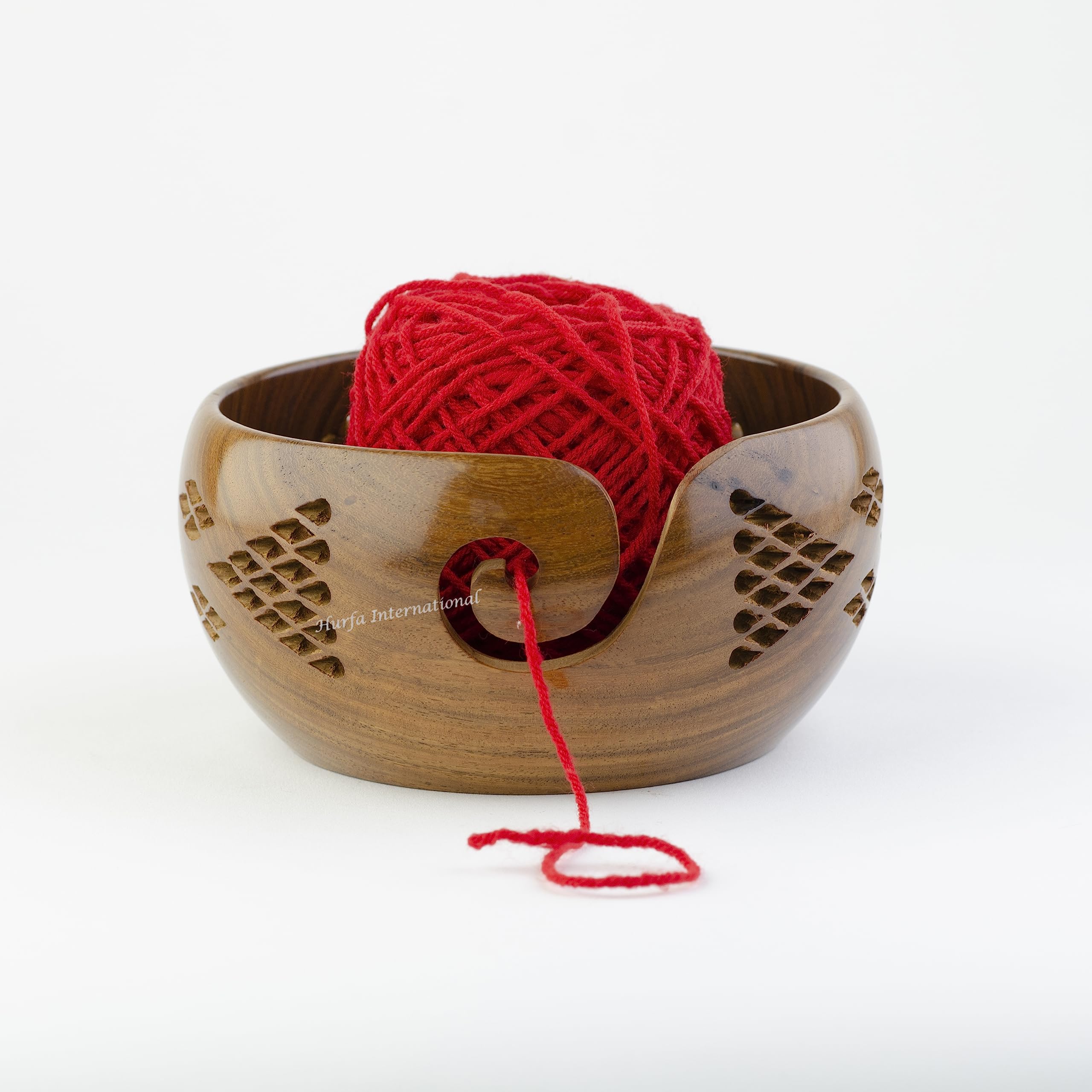Bol en bois pour tricot et crochet haut de gamme en palissandre de luxe