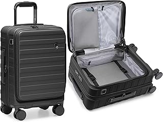 Traveler's Choice Novia 상단 오프닝 확장 가능한 폴리카보네이트 수하물 스피너 휠 포함, 블랙., Novia 상단 오프닝 확장 가능한 폴리카보네이트 수하물 스피너 휠 포함