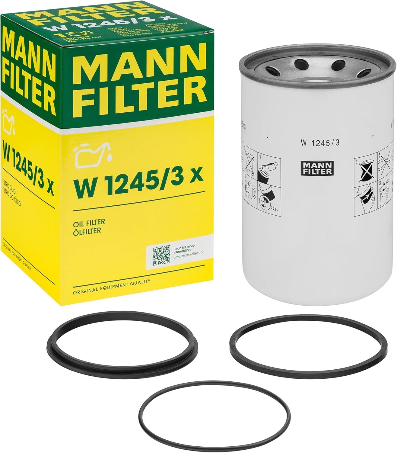 MANN-FILTER W 1245/3 x Hydraulics - NON-ROAD APPLICATIONS