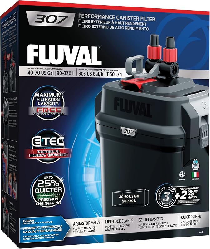 307 Perfomance Canister Filter for Aquariums up to 70 Gallons | Aquarium Canister Filter
