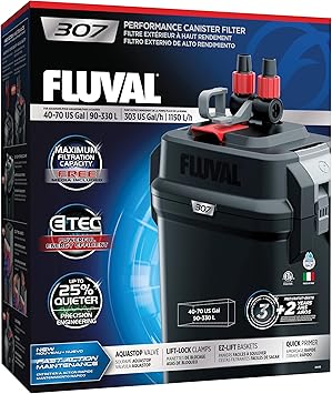 Fluval 307 Perfomance Canister Filter - for Aquariums Up to 70 Gallons - Aquarium Canister Filter
