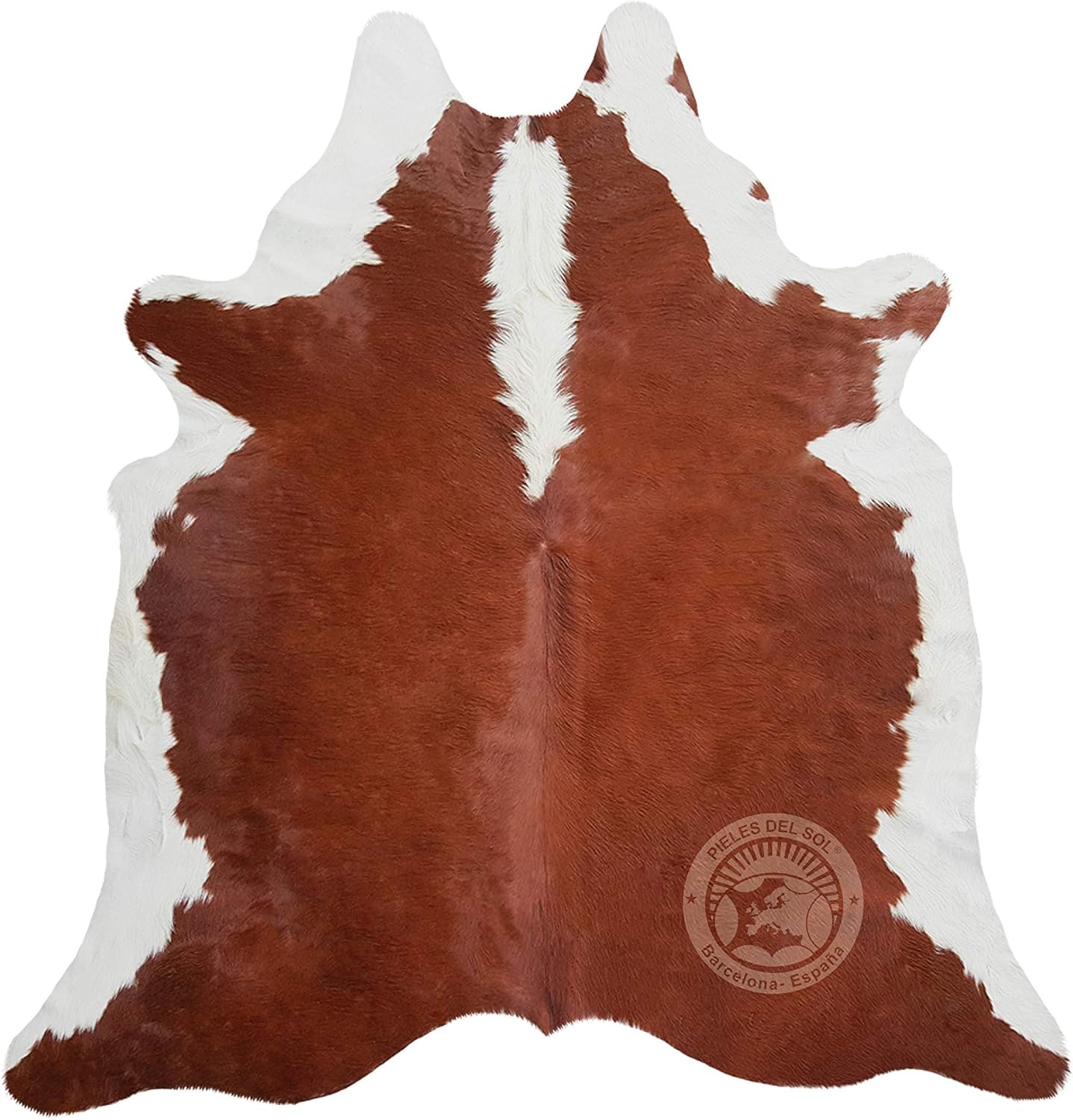 Flаѕh Sаlе Buу 1 gеt 1 Genuine Hereford Brown and White Cowhide Rug Large 6ft x 7ft 180cm x 210cm Brazilian