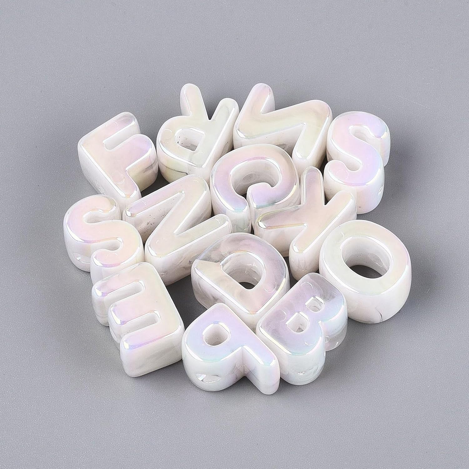 Elecrelive 170Pcs Translucent Letter Beads Acrylic Big Alphabet Beads