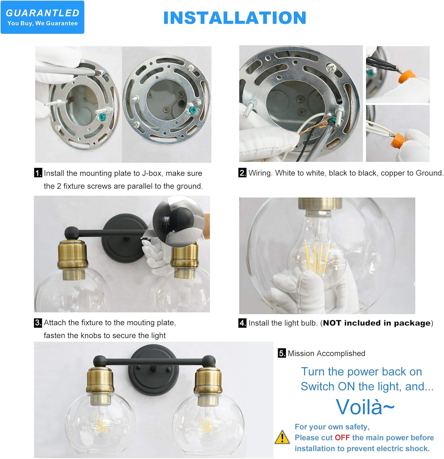 Free Shipping 🛒 2 Light Bathroom Vanity Light Fixtures Over Mirror Wall Sconce, Guarantled Black Light Fixture with Oil Rubbered Bronze Light Head for Vintage Farmhouse Lighting, Clear Glass Shade, Bulbs Not Included 50% Off Discount 2 Light Bathroom Vanity Light Fixtures Over Mirror Wall Sconce, Guarantled Black Light Fixture with Oil Rubbered Bronze Light Head for Vintage Farmhouse Lighting, Clear Glass Shade, Bulbs Not Included