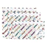 Bumkins Travel Bag, Toiletry, TSA Approved Packing Pouch, Zip Bag, Quart Size Airline Compliant, Clear-Sided, Set of 3 Sizes