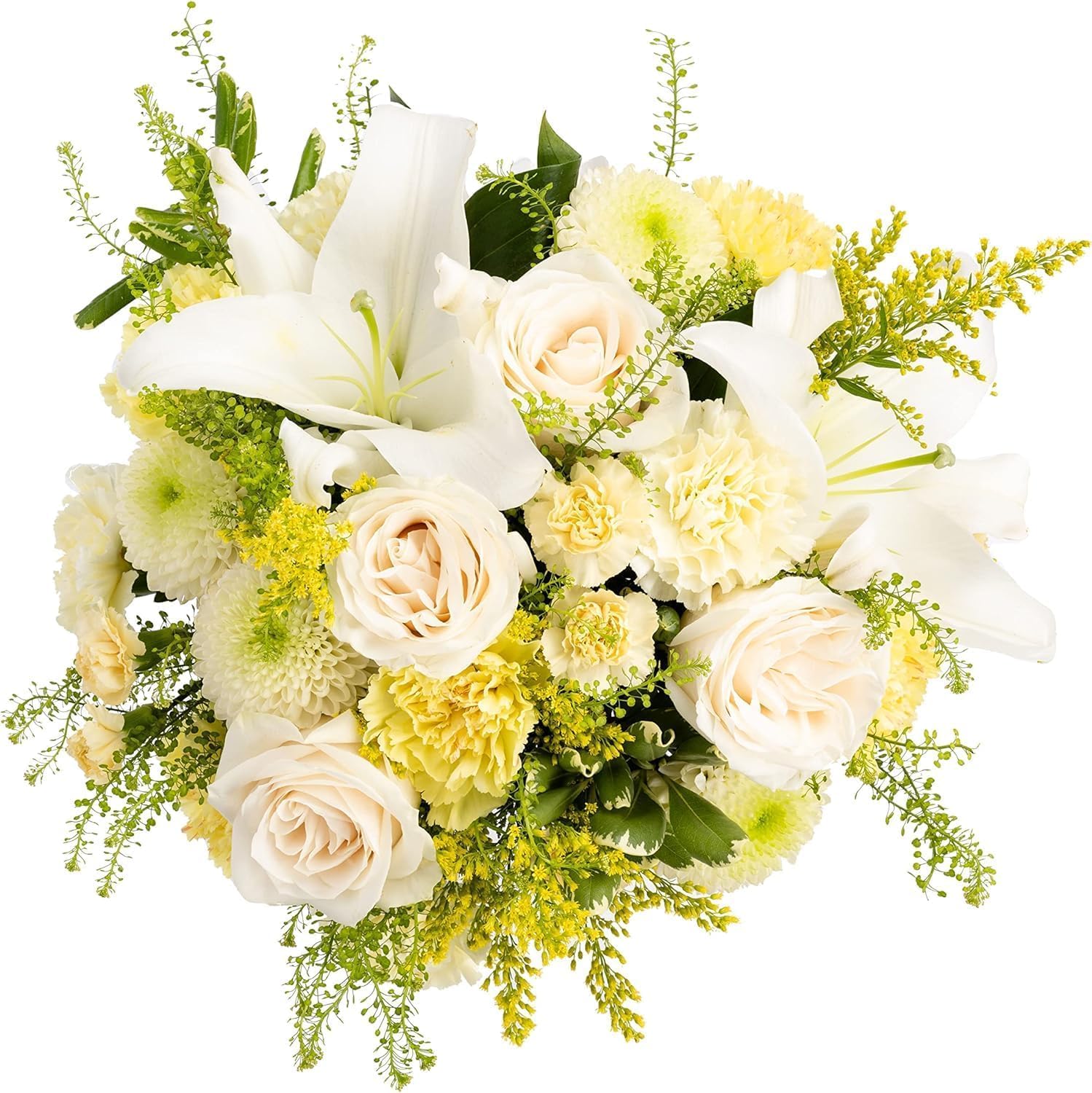Serenity | White, Cream Fresh Flower Arrangement with Vase | Arabella Bouquets | Flowers for Delivery, Sympathy