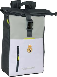 safta Real Madrid Attrezzature 25/26 - Zaino con patta per laptop da 15,6", ideale per...